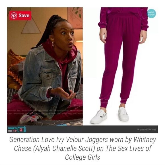 NWT Generation Love Ivy Velour Joggers in Hot Pink Size S - Picture 2 of 12